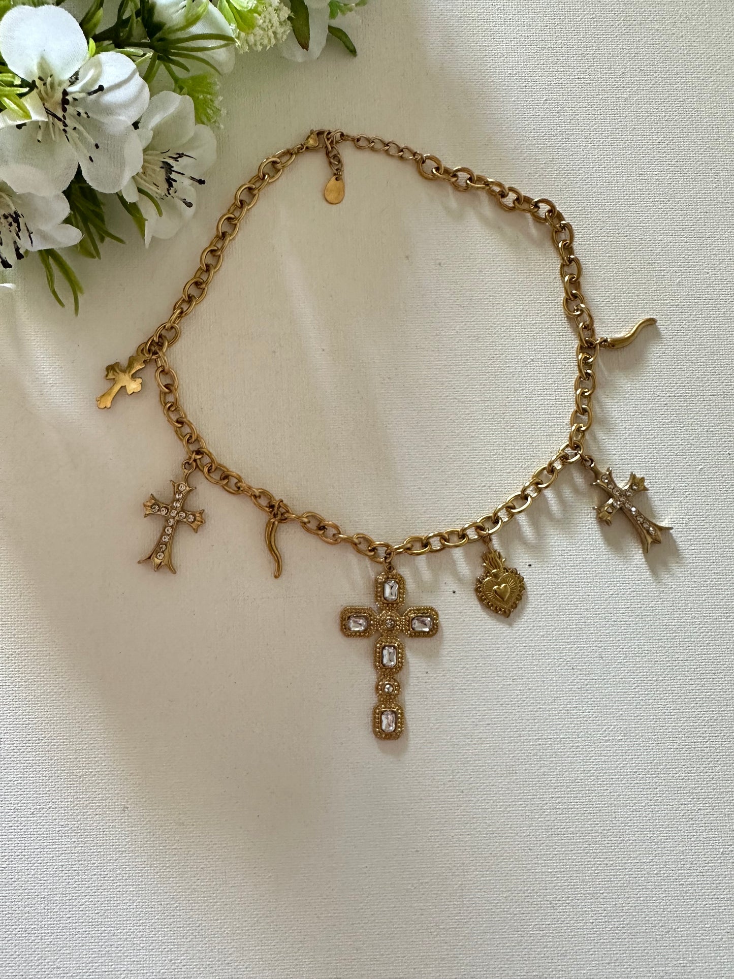 COLLANA CHARM CROCE