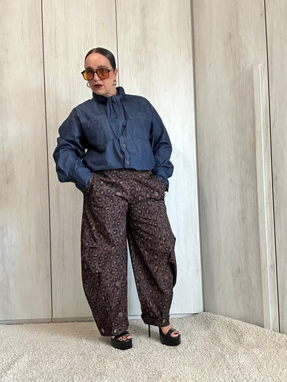Pantalone Balloon Animalier Leopardato